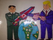 تهديدات “رئيس كوريا الشمالية” لرئيس امريكا، بكاريكاتير “جريدة صوت مصر نيوز”
