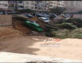 هبوط أرضي يسقط فيه 7 سيارات بالسلام | صوت مصر نيوز
